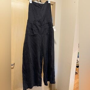 Anthropologie NWT Wide Leg Jumpsuit/ Romper Black Size 14